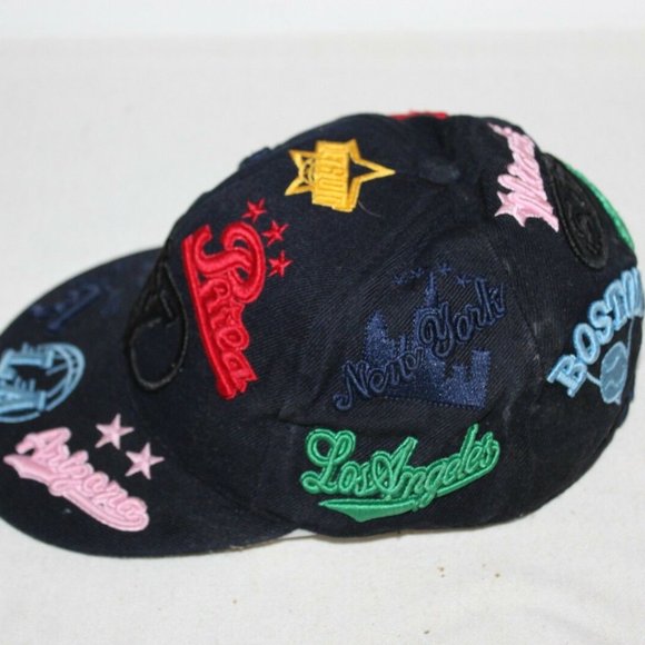 Unipro Multiple Baseball Black Teams Fitted Hat On - Picture 2 of 7